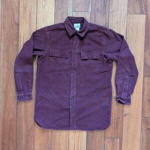 L.L. Bean Vintage Burgundy Chore Shirt (MT)
